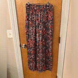 Flowy floral pants, H&M small